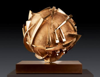 Arnaldo Pomodoro, Sfera, 2004, ø 36,5 cm, bronzo