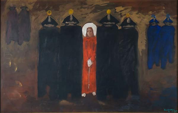 Aldo Carpi, L’arresto di Gesù, 1951, tecnica mista su tela, 121x60, Milano, GASC