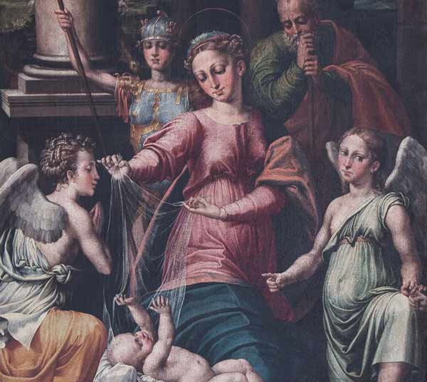 Madonna del Velo con gli Arcangeli Gabriele, Raffaele e Michele - Mostra a Urbino